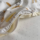 Set lenjerie de schimb pentru patut bebe 3 piese Mix Bear galben (5)